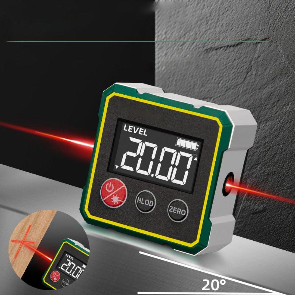 Four Sided Display Angle Gauge Magnetic Suction Digital Display Angle Gauge Accurate Quick Measurement Tilt Angle Box
