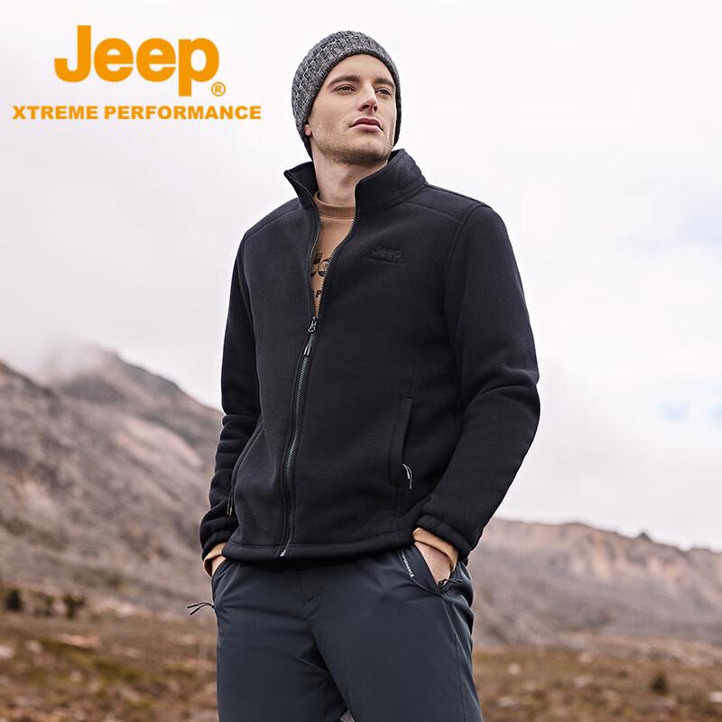 Jeep Men's Outdoor Thickened Fleece Jacket