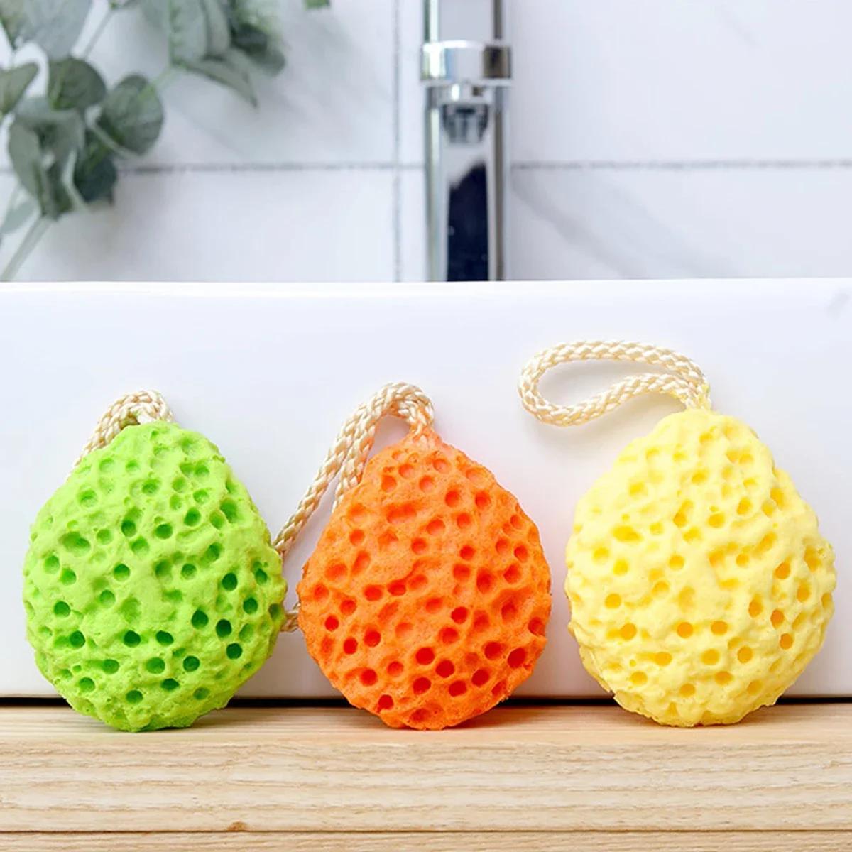 

1pc-Honeycomb shower sponge body scrub, super exfoliating home spa shower puff sponge - bathroom accessories random color