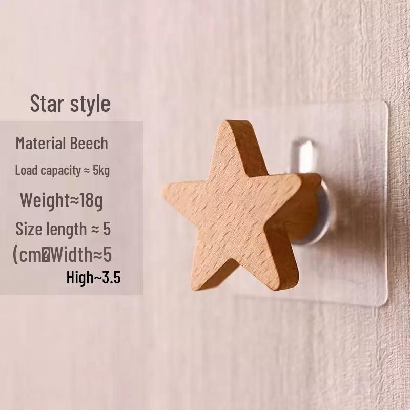 Walnut Solid Wood Coat & Hat Hook: Original Finish