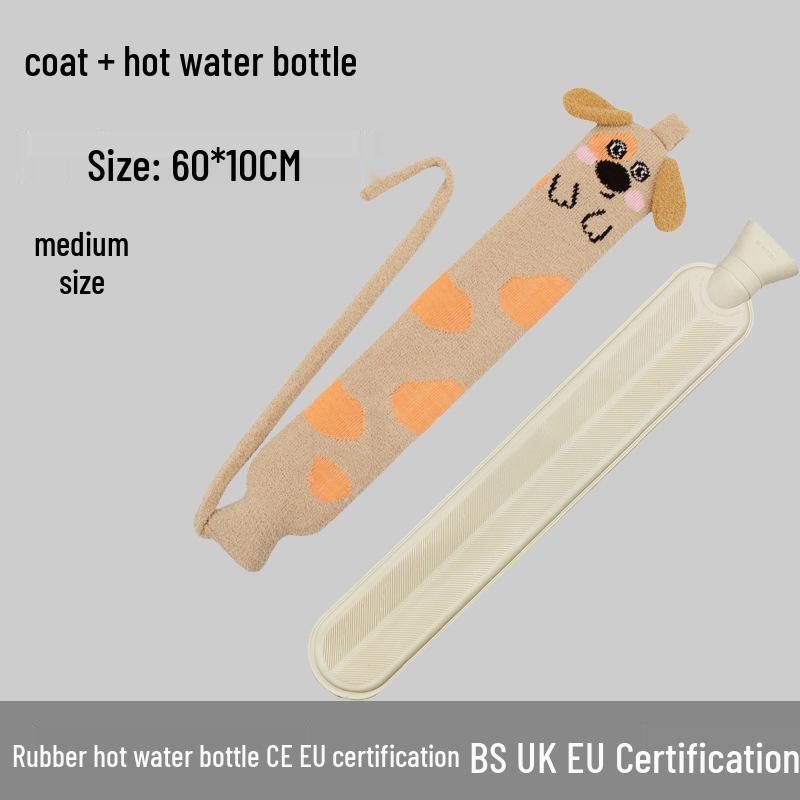 Explosion-Proof Hot Water Bottle: Rubber Design for Stomach and Feet, Long-Lasting Warmth