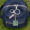 Versatile Square Keychain Featuring Natural Stone Crystals Photo Frame For Couples And Family