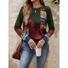 Autumn Women's T-Shirt Casual Long Sleeve Stripe Pattern Print Street O Neck Female Oversized Clothing Outdoor Vintage T Shirts