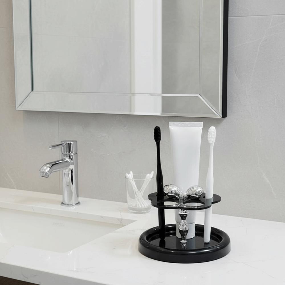 Cute Electric Toothbrush Holder Decorative Makeup Brush Storage Rack Washbasin Shelf  Bedroom