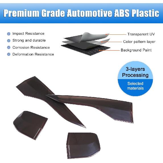 Bakljus Lampa Skydd Trim för Subaru Outback 2021 2022 2023 Tillbehör, ABS Bil Rökfärgat Bakre Bakljus Skal Skyddskåpa 2st,