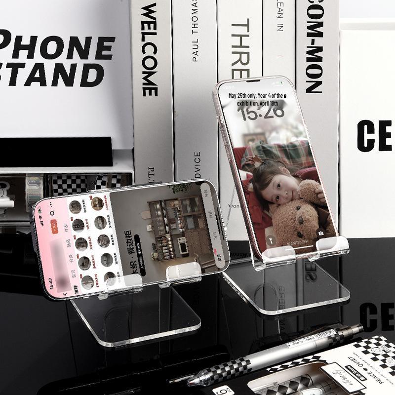 Acrylic Transparent Adjustable Phone Stand for Desktop