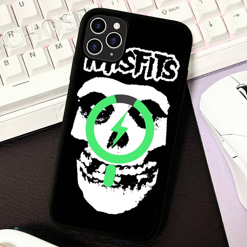 Classic Punk Band M-Misfits Magnetic Phone Case For IPhone 16 15 14 13 12 11 17 Pro Max Plus Wireless Charge Cover