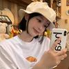 Sally Brimmed Women's Beret Painter's Hat Bread Hat Cotton Hat