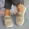 European and American Fly-woven Mesh Chain Decoration Casual, Light and Breathable Large-size Shoes