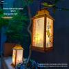 Solar & USB Chargeable Hand-Woven Rattan Lantern for Garden Decoration