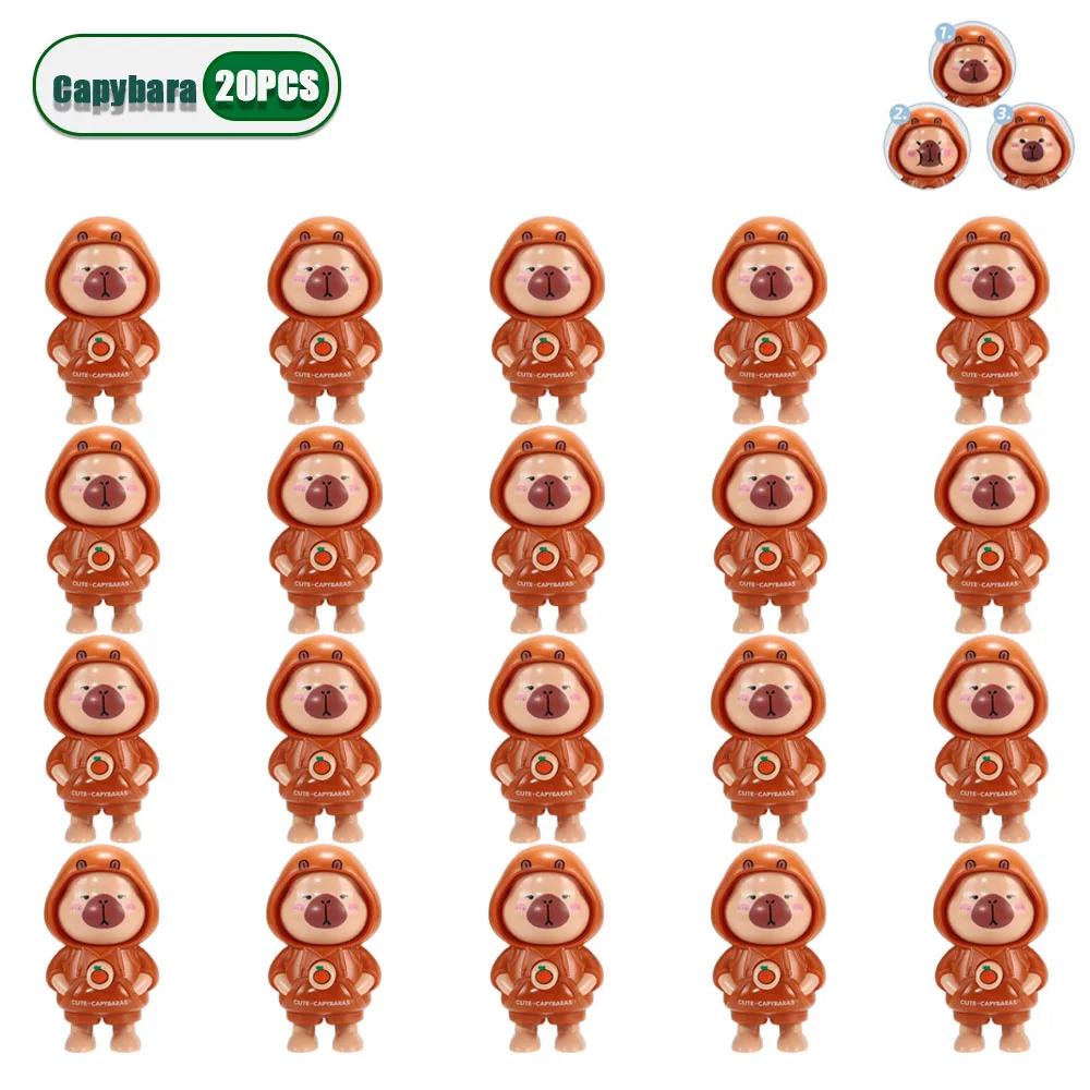 Capybara Press Face Doll Keychain Quirky Doll Cartoon Handpiece Small Ornaments Children's Gifts Cute Bag Charm