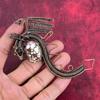 Wild Horse Magnesite Pendant Copper Wire Wrapped Dragon Pendant Handmade Gemstone Pendant Copper Wire Jewelry Gifts for Him Antique Pendants