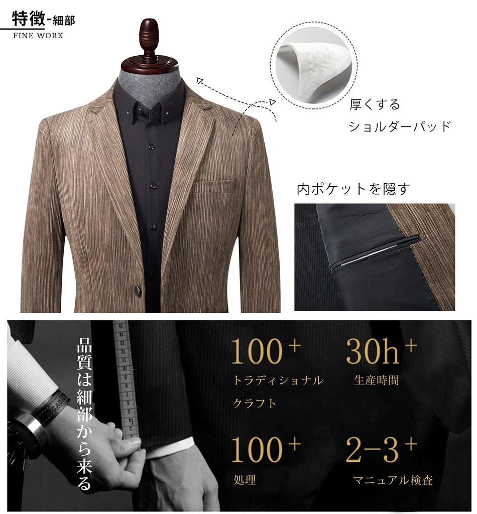 FHLHY Long Sleeve Tailored Available In Large Sizes Men's Slim-Fit Jacket, Casual, Business, Stylish,