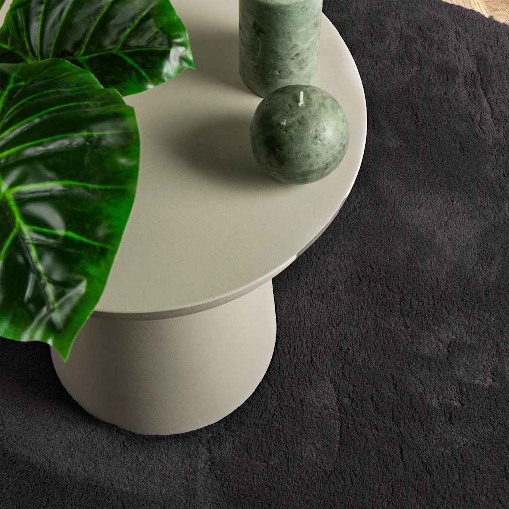 Area Rug HUARTE Black 100 X 200 Cm Polyester