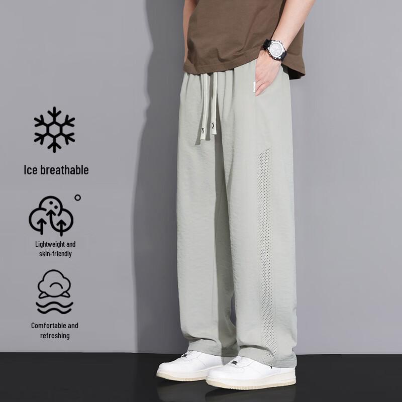 JEEP SPIRIT Men s Lightweight Ice Silk Outdoor Pants M грязно-белый