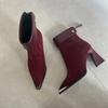 Vintage Leopard Women Ankle Boots Fashion Pointed Toe Short Booties Autumn Winter Laides Concise Thick Heel Shoes