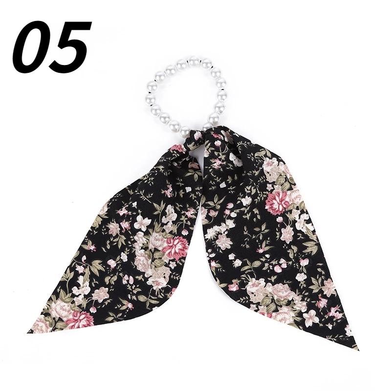 

Женский шарф для волос Лента Жемчужные завязки Новые корейские резинки для волос Резинки для волос для девочек Держатели для хвостиков Резинка для волос Аксессуары для волос 05