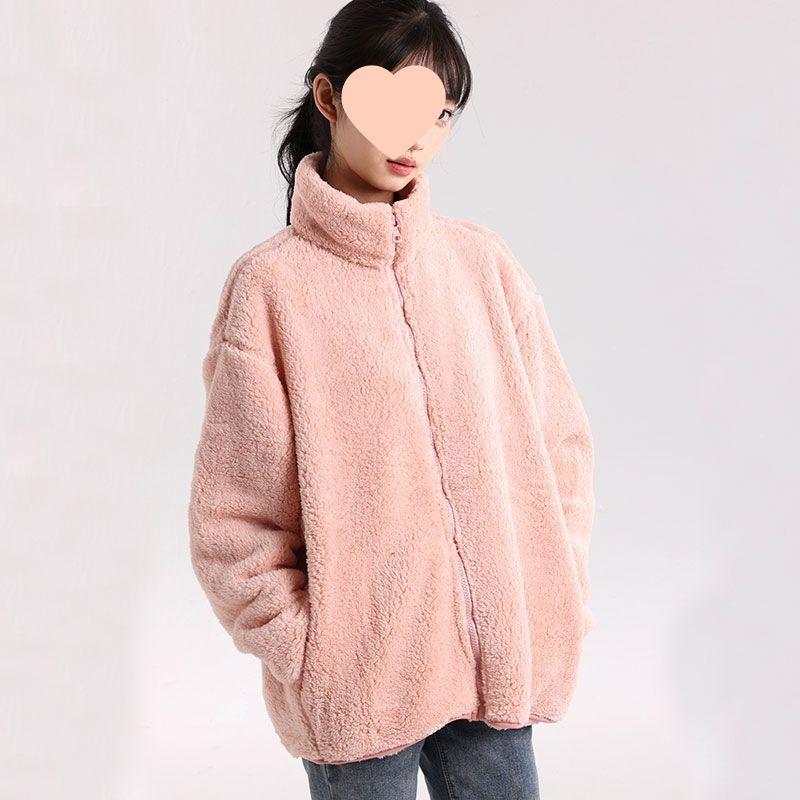 2025 Winter Women's Long-Sleeve Fleece Plush Jacket