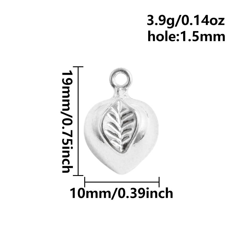 5pc Exquisite Food&Fruit Pendant Three-Dimensional Small Bag Charm Stainless Steel Pendants For Jewelry Making Supplies Breloque
