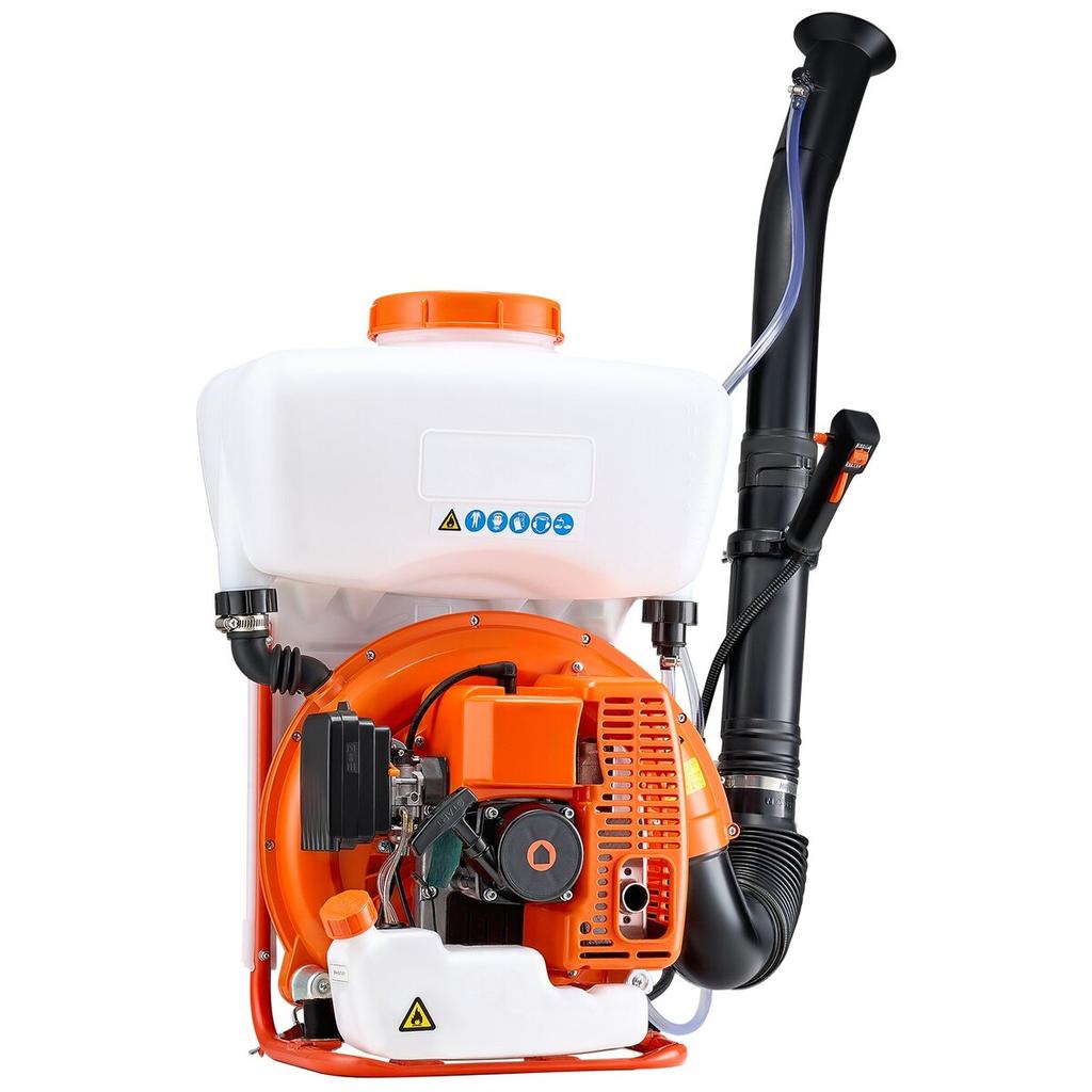 Backpack Fogger Sprayer, 63CC 3HP Engine, Gas Powered Fogger Sprayer with 16L Tank, Powder and Liquid Mister Duster System for Effective Fleas Ticks