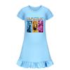 Hunters Demon Kpop Girl Sleep Dress With Ruffle Skirt For Kids Lounge Sleep And