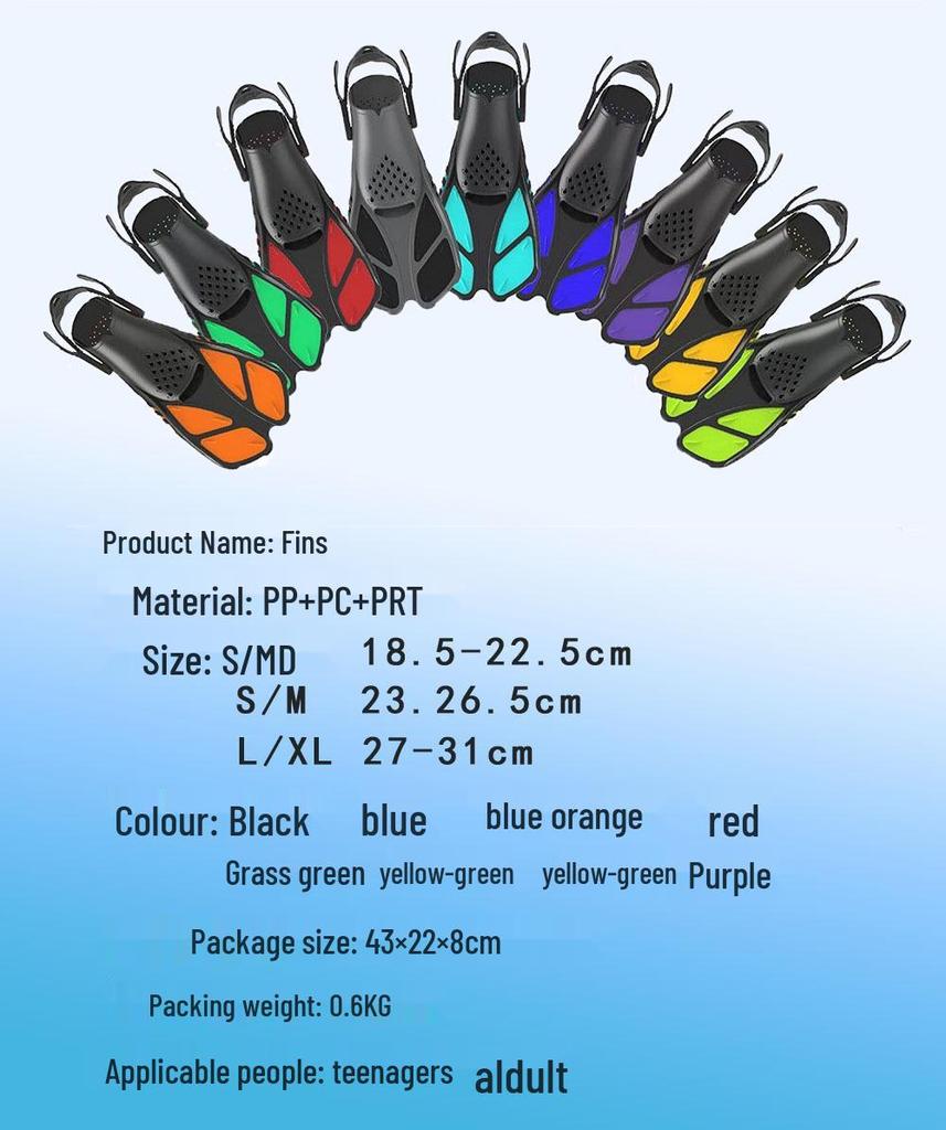Adjustable Silicone Diving Fins for Men & Women - Professional Freestyle Training Frog Fins