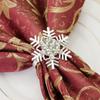 6pcs/pack Silver Gold Snowflakes Shape Napkin Rings -encrusted Towel Ring  Home