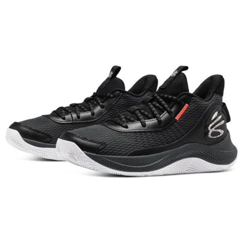 Under Armour Curry 3 Z7 Round Toe Lace Up Wear Resistant Breathable Mid Top Basketball Shoes Men Gray 3026622-100
