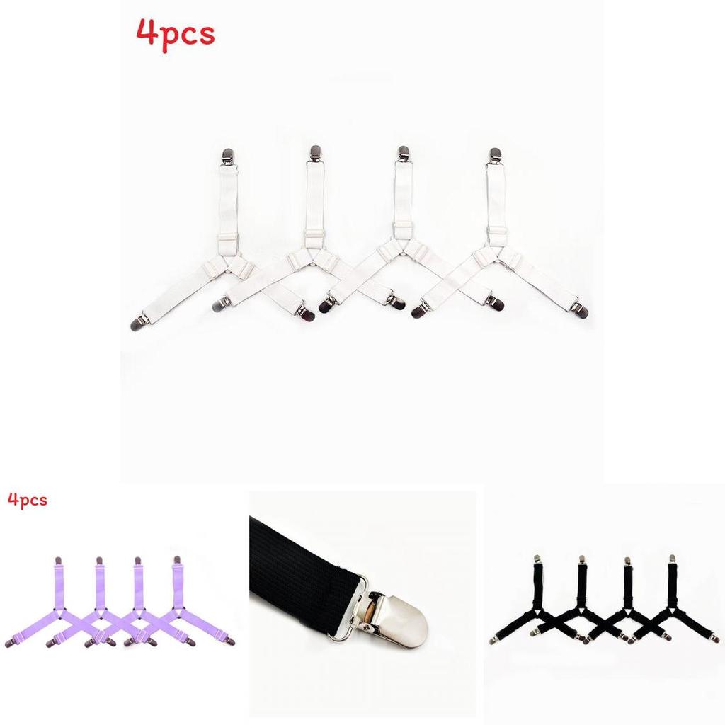 Adjustable Bed Sheet Clips Set For Nonslip Mattress And Curtain Securement
