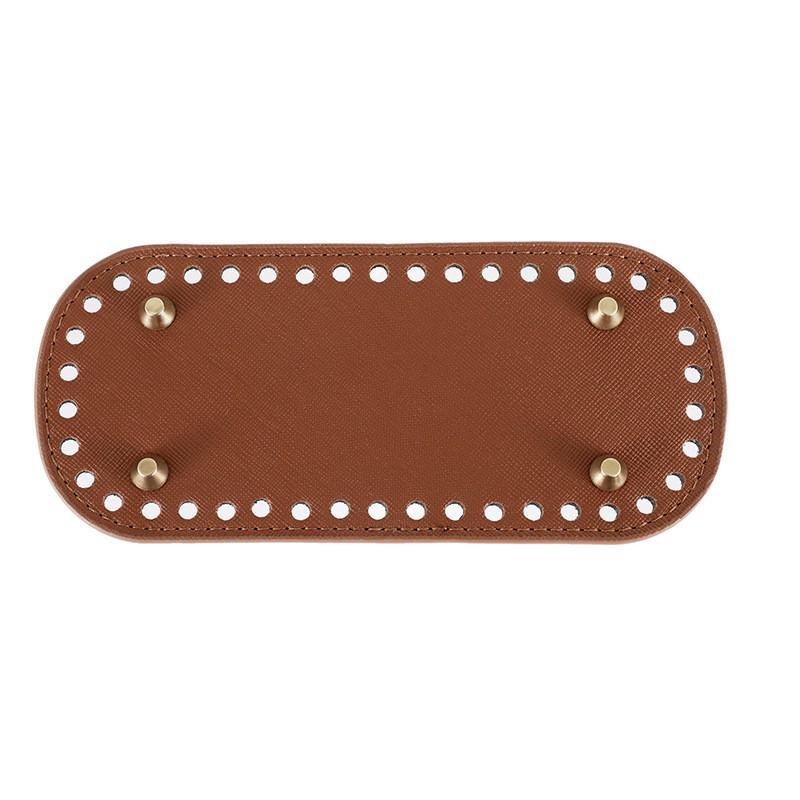 18X8cm Long Bottom For Knitted PU Leather Bag Base High Qualtiy Handbag Bottom With Holes Rivet Crochet Bag Part Accessories
