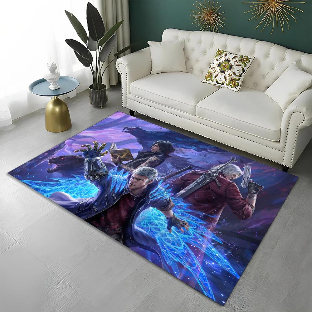 DMC Game D-Devil May Cry Gamer Carpet Rug for Home Living Room Bedroom Sofa Doormat Decor,kid play Area Rug Non-slip Floor Mat