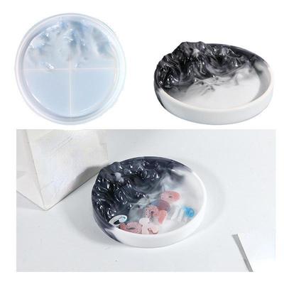 Kreative Handgemachte Bergform Tablett Silikonform Unregelmäßiges Aufbewahrungstablett Gips Epoxidharz Schmuckplatte Handwerk Gussform