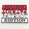 PATRIOT Edition 3D Emblem Sticker Badge Fender Funny Decals Car Truck Replacement Door Decoration for Universal Car SUV