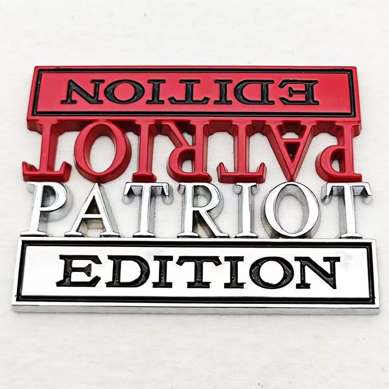 PATRIOT Edition 3D Emblem Sticker Badge Fender Funny Decals Car Truck Replacement Door Decoration for Universal Car SUV