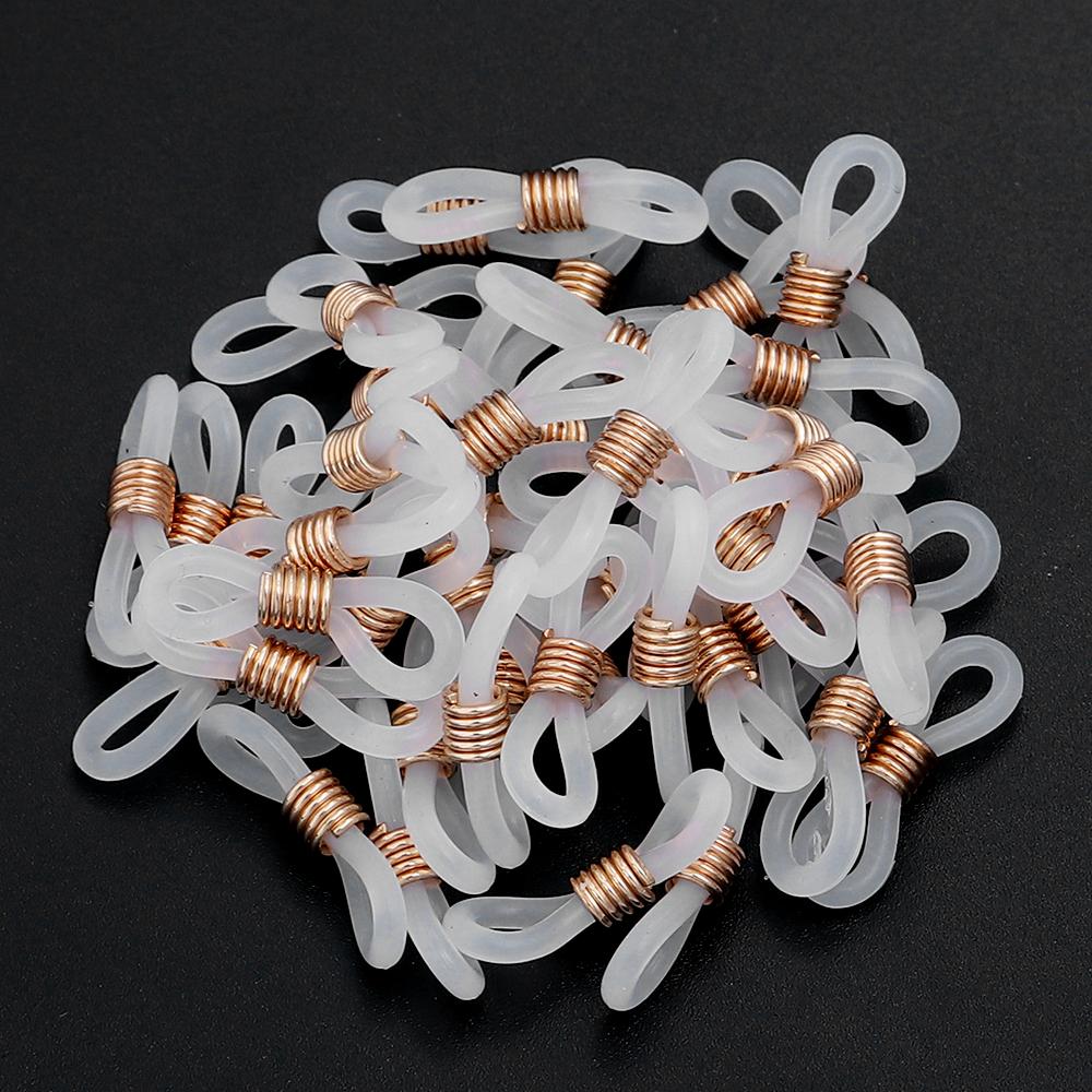 50pcs/Lot Eyeglass Chain Ends Eyeglasses Spectacles Chain Glasses Retainer Ends Rope Sunglasses Cord Holder Strap Loop Connector