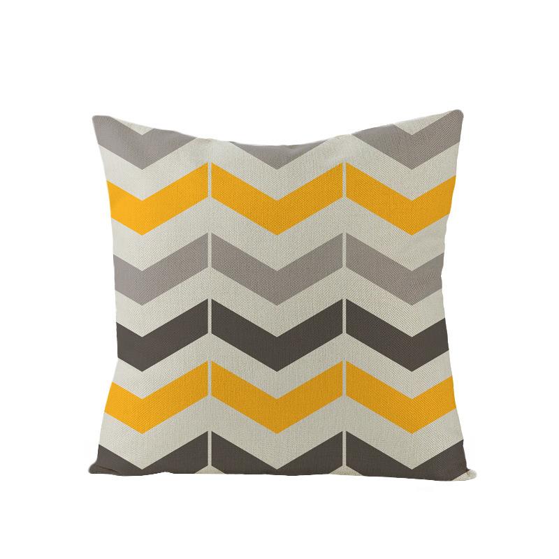 Modern Minimalist Style Linen Pillowcase Household Goods Soft-decorative Sofa Pillowcase Geometric Abstract Pillowcase