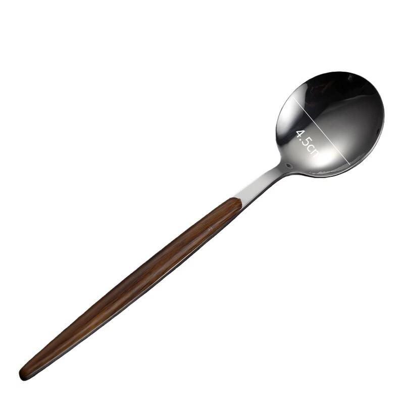 Stainless Steel Wood Grain Tablespoon Set