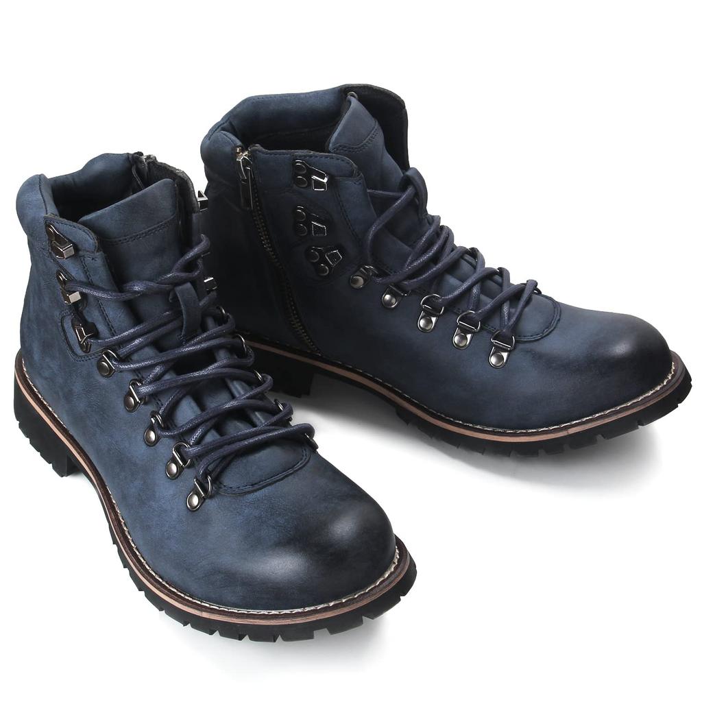 AmeStar Engineer Chukka Waterproof Work Shoes with Heel and Side Short Boots for Outdoor and Mountaineering Size Men's Boots, Zip, Bikes, Activities,