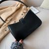 Shoulder Bags For Women Solid Color PU Leather 2024 Trend Lock Handbags Small Purse Hand Lady Designer Zipper Clutch