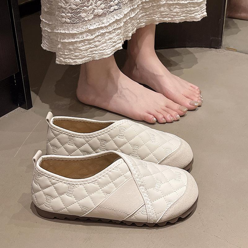 French Flat-soled Single Shoes Women's 2025 Autumn New Small Fragrant Temperament Versatile Mary Jane Retro Shallow Mouth Grandma Shoes