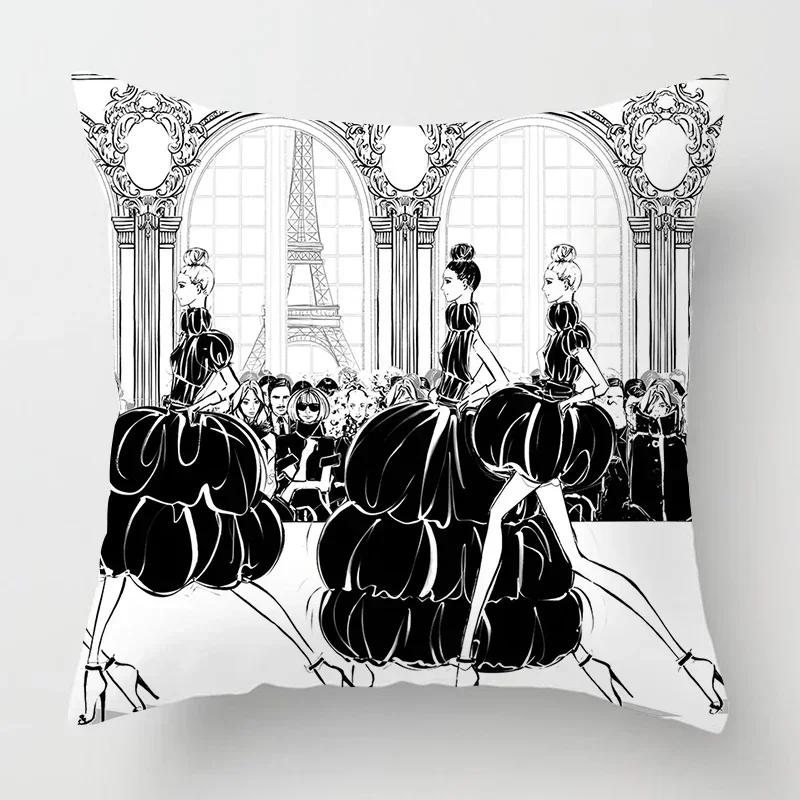 45x45cm Pillow Case Home Decoration Living Room Sofa Cushion Cover Nordic Fashion Ladies Pillowcase Decoration