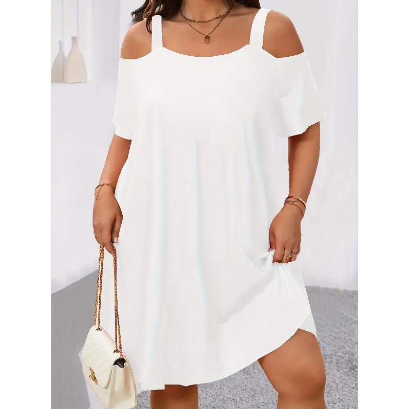 Independent station summer explosion temperament elegant and comfortable solid color dress