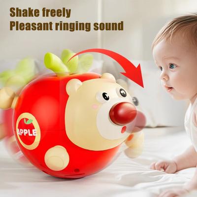 Baby Stehaufmännchen Spielzeug mit Glocke Tierförmiger Roly-Poly Beißring Frühes Lernen Sensorisches Spielzeug für 6+ Monate Babys