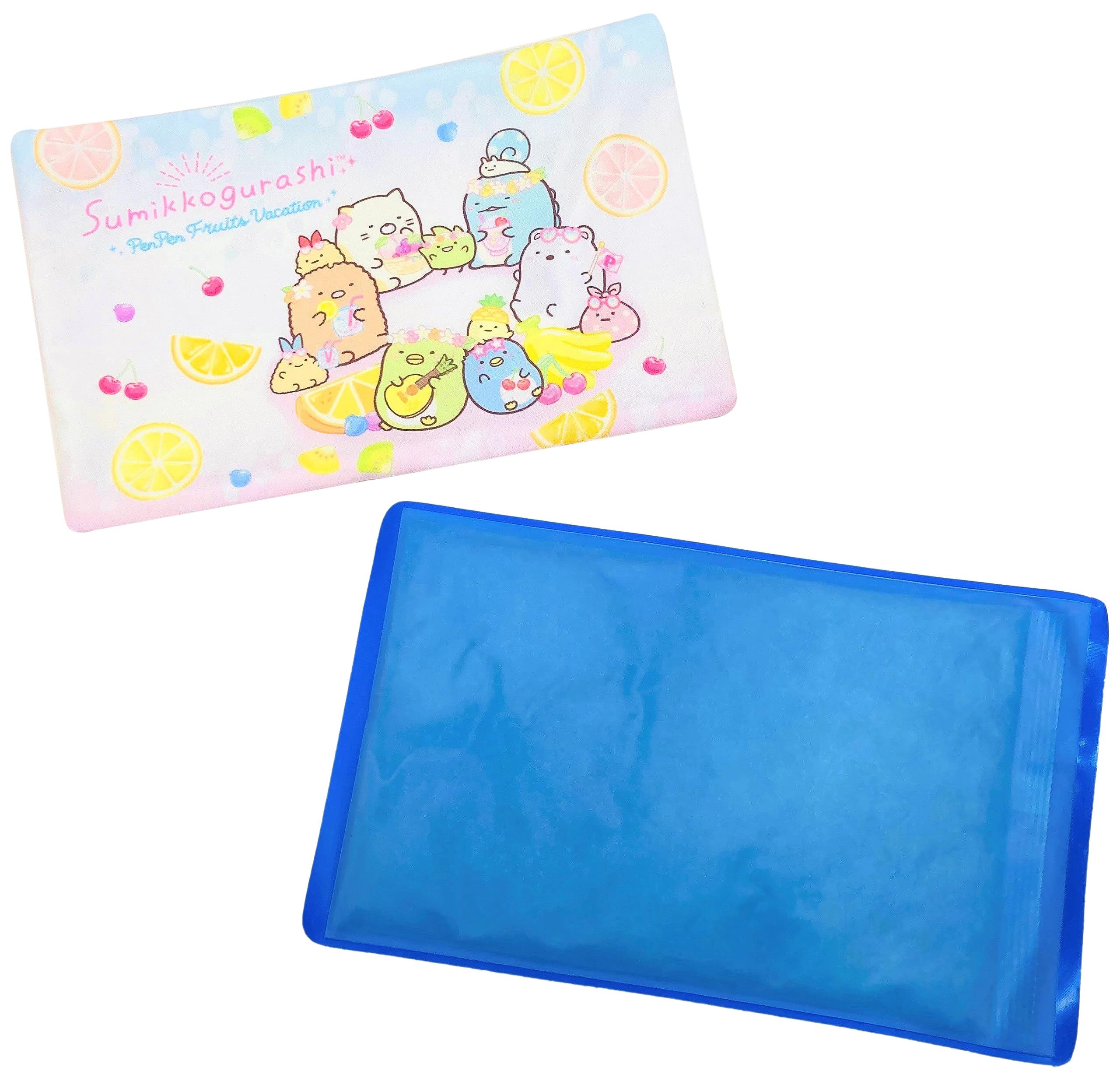 

MORIPiLO Morishita Pillow Summer Cooling Soft Ice Ice Character Sumikko Living 4621208 Cover, Pad, Gel, Sumikkogurashi, Blue, 28x18cm, Freeze-proof,