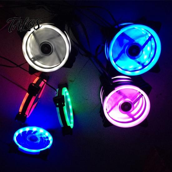 Universal 12cm 15LED Dual Aperture Silent PC Computer Case Cooling Fan Cooler