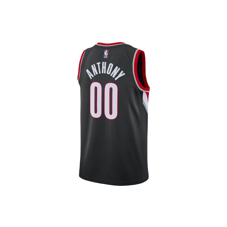 Nike NBA Swingman Icon Edition Jersey - Portland Trail Blazers Carmelo Anthony #00 Men Basketball Jersey Black CW3680-014
