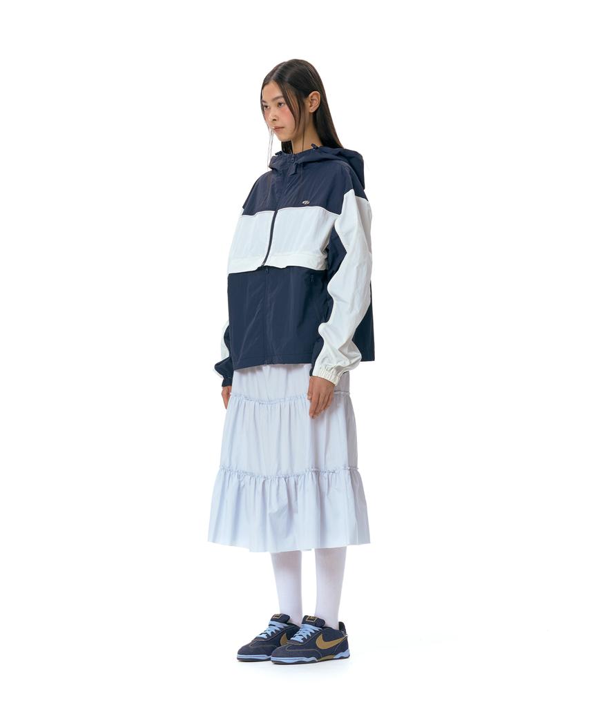 Ames-Worldwide Color Block Wind Breaker Navy (Am2Esub931A)