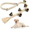 Woven Dog Training Bell Cotton Rope Pet Doorbell Door Chime Dog Bell  for Potty Training