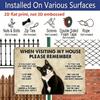 2D Flat 1pc "Cat House Rules" Funny Sign Decorative Sign & Plague - Aluminum Wall Decor - 11.8*7.9in | Perfect for Home & Yard Decor, Ideal Gift for