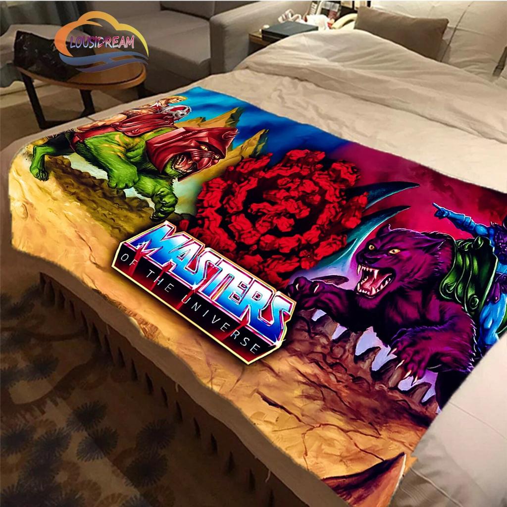 Cartoon Masters of the Universe Wool Blanket Jindian Animation Cashmere  Fashion  Portable Flannel Warm Camping